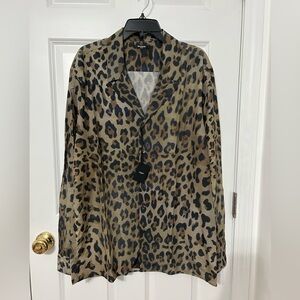 Balmain Leopard print button down shirt